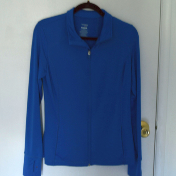 Danskin Now Jacket/Cardigan, semi fitted, Blue - Picture 1 of 2